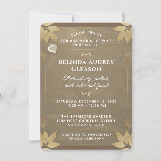 ゴールデンハートお祝いのライブメモリアル招待状 招待状 (裏面)