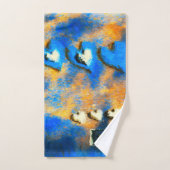 ゴールデンハートと多くのキス バスタオルセット (ハンドタオル)