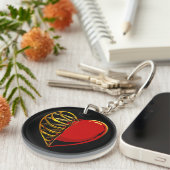 ゴールデンハートと胸部フュージョン キーホルダー (正面右)