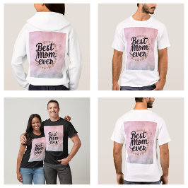 ゴールデンハートのおしゃれなスクリプトでデザインされたベストマムエバー モダン Tシャツ