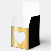 ゴールデンハートの四角い黒の好意ボックス。 フェイバーボックス (オープン)