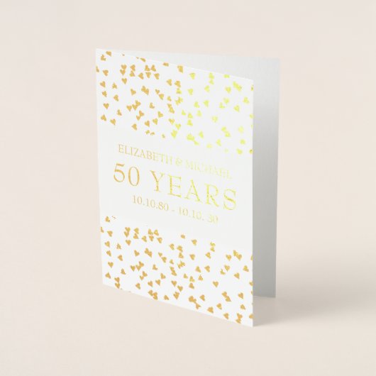 ゴールデンハートの50周年記念 箔カード (正面)