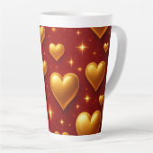 ゴールデンハートオンレッドwith星 カフェラテマグ (右アングル)