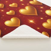 ゴールデンハートオンレッドwith星 シェルパブランケット (3/4)