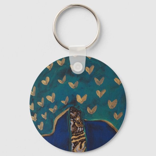 ゴールデンハートキーリング キーホルダー (正面)