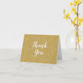 ゴールデンハートスクリプトありがとう カード (黄色い花)