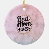 ゴールデンハートトレンディース最高のクリットママエバーモダン セラミックオーナメント (裏面)
