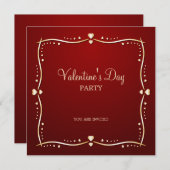 ゴールデンハートバレンタインデーパーティー 招待状 (正面/裏面)
