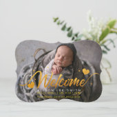 ゴールデンハートベビー誕生写真の発表 案内状 (スタンド正面)