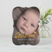 ゴールデンハートベビー誕生写真の発表 案内状 (スタンド正面)