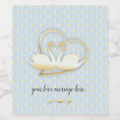 ゴールデンハート白鳥、穏やかな愛 ワインラベル (シングルラベル)