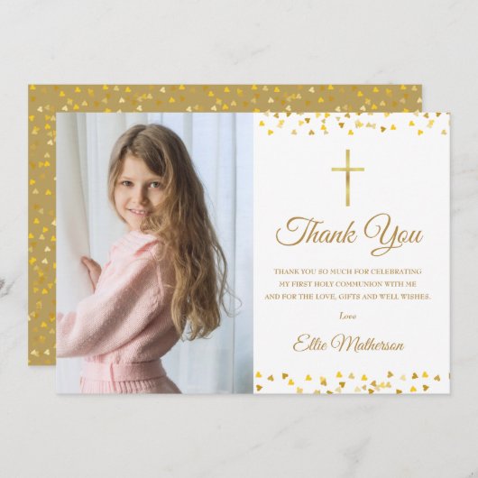 ゴールデンハート第1回聖餐用写真 サンキューカード (正面/裏面)