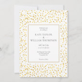 ゴールデンハート紙吹雪フォト結婚式招待状 招待状 (正面)