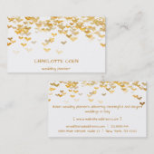 ゴールデンハート紙吹雪ブラックグラムデリケートグラム 名刺 (正面/裏面)