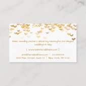 ゴールデンハート紙吹雪ブラックグラムデリケートグラム 名刺 (裏面)