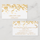 ゴールデンハート紙吹雪ブラックグラムデリケートグラム 名刺 (正面/裏面)