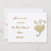 ゴールデンハート結婚式招待状 招待状 (裏面)