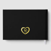 ゴールデンハート50周年結婚写真ブラック ゲストブック (裏面)