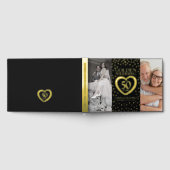 ゴールデンハート50周年結婚写真ブラック ゲストブック (全面)