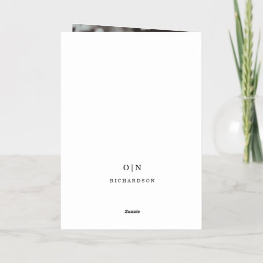 ゴールデンハート |結婚さんの写真 箔グリーティングカード (裏面)