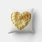 ゴールデンハート(金ゴールドの形の愛) クッション (裏面)