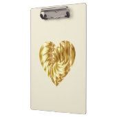 ゴールデンハート(金ゴールドの形の愛) クリップボード (左)