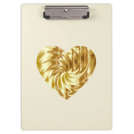 ゴールデンハート(金ゴールドの形の愛) クリップボード