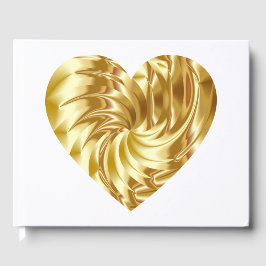 ゴールデンハート(金ゴールドの形の愛) ゲストブック