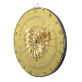 ゴールデンハート(金ゴールドの形の愛) ダーツボード (正面右)