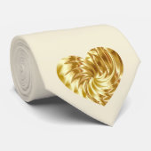 ゴールデンハート(金ゴールドの形の愛) ネクタイ (ロール)