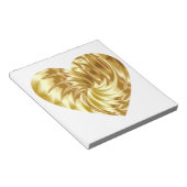 ゴールデンハート(金ゴールドの形の愛) ノートパッド (アングル)