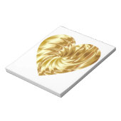 ゴールデンハート(金ゴールドの形の愛) ノートパッド (回転)