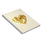ゴールデンハート(金ゴールドの形の愛) ノートブック (右側)