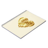 ゴールデンハート(金ゴールドの形の愛) ノートブック (左側)