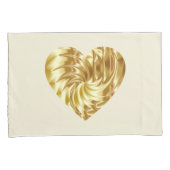 ゴールデンハート(金ゴールドの形の愛) 枕カバー (正面右)