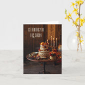 ゴールデンハーベストエレガンスサンクスギビング誕生日 カード (黄色い花)