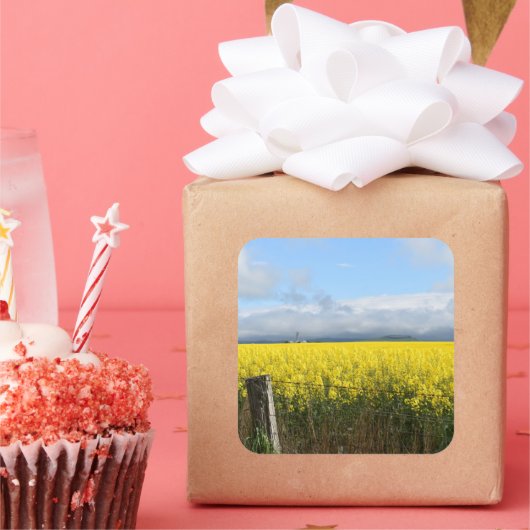 ゴールデンハーベストスクエアステッカー スクエアシール (パーティー)