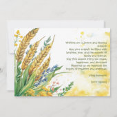 ゴールデンハーベストスクコットグリーティングカード 招待状 (裏面)