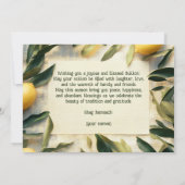 ゴールデンハーベストスクコットグリーティングカード 招待状 (裏面)