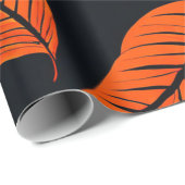 ゴールデンハーベスト：秋の葉プリント ラッピングペーパー (ロールコーナー)