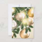 ゴールデンバウブル |クリスマスパーティの招待状 招待状 (裏面)