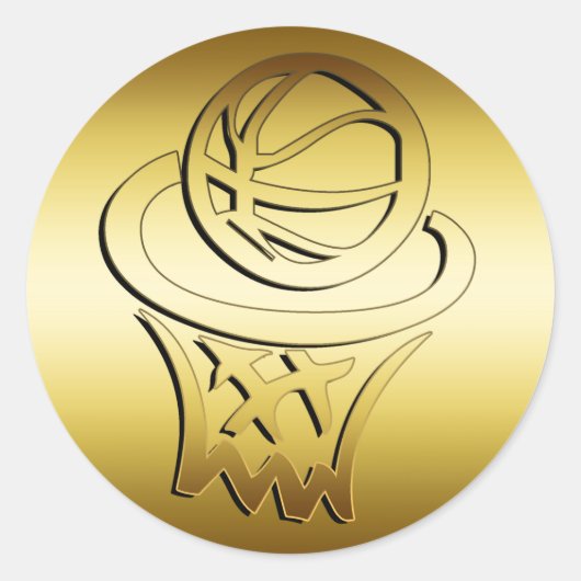 ゴールデンバスケットボールフープ ラウンドシール (正面)