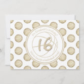 ゴールデンバスケットボール模様スポーツパーティー 招待状 (裏面)