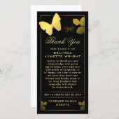 ゴールデンバタフライありがとう共感表 サンキューカード (正面/裏面)