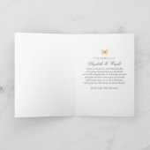 ゴールデンバタフライありがとう写真同情カード サンキューカード (内部)