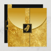 ゴールデンバタフライウィムゼイ結婚式招待状 招待状 (正面/裏面)