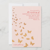 ゴールデンバタフライウェディング 招待状 (正面)