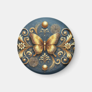 ✨ ゴールデンバタフライデコレーションアクセント 🦋 マグネット