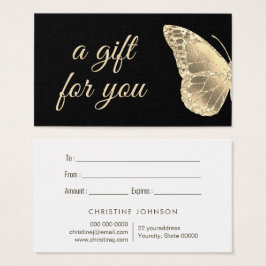 ゴールデンバタフライデザインギフトカード