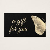 ゴールデンバタフライデザインギフトカード (正面)